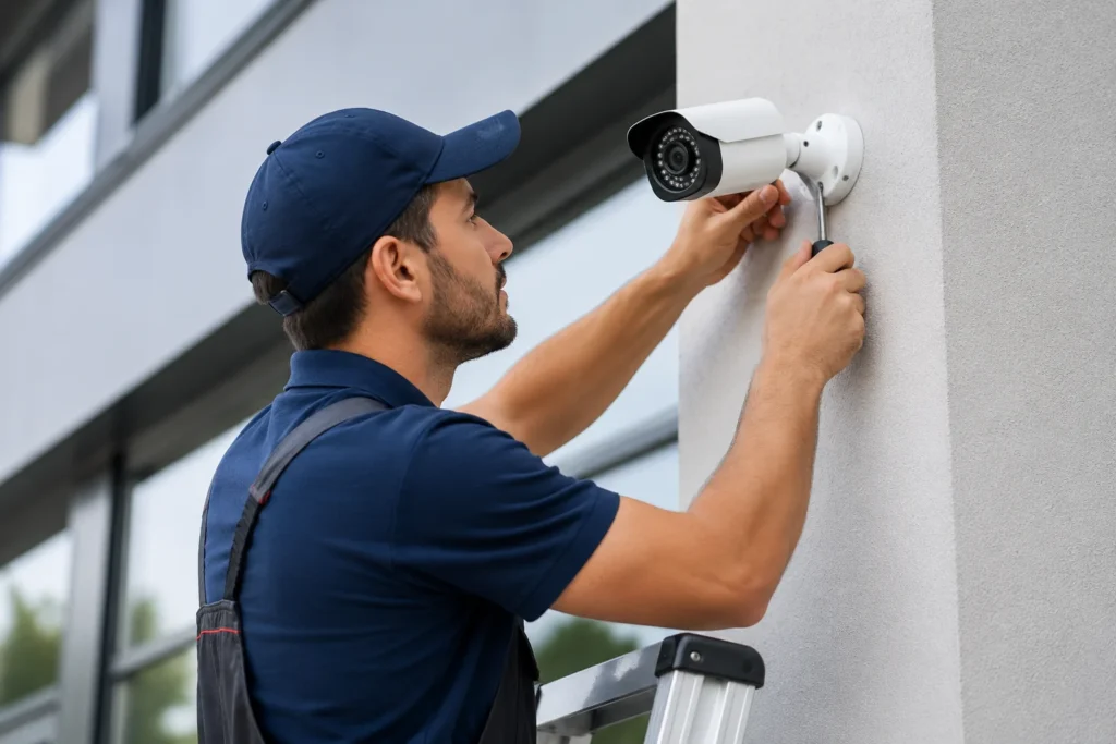 Cartel de señalización de zona videovigilada conforme a la normativa RGPD